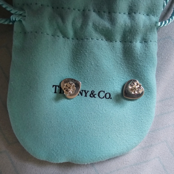 Tiffany mini blue heart earrings - Picture 3 of 5